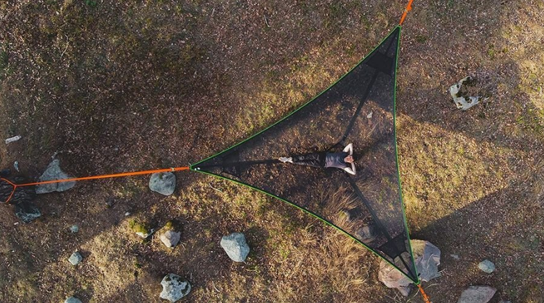 Multi-Person Hammock Three Point Design Portable Hammock Multi-functional Triangle Aerial Mat Outdoor dealsniper-net