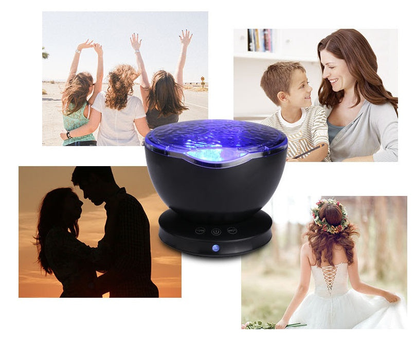 Ocean Wave Projector LED Night Light Remote Control Gadgets dealsniper-net