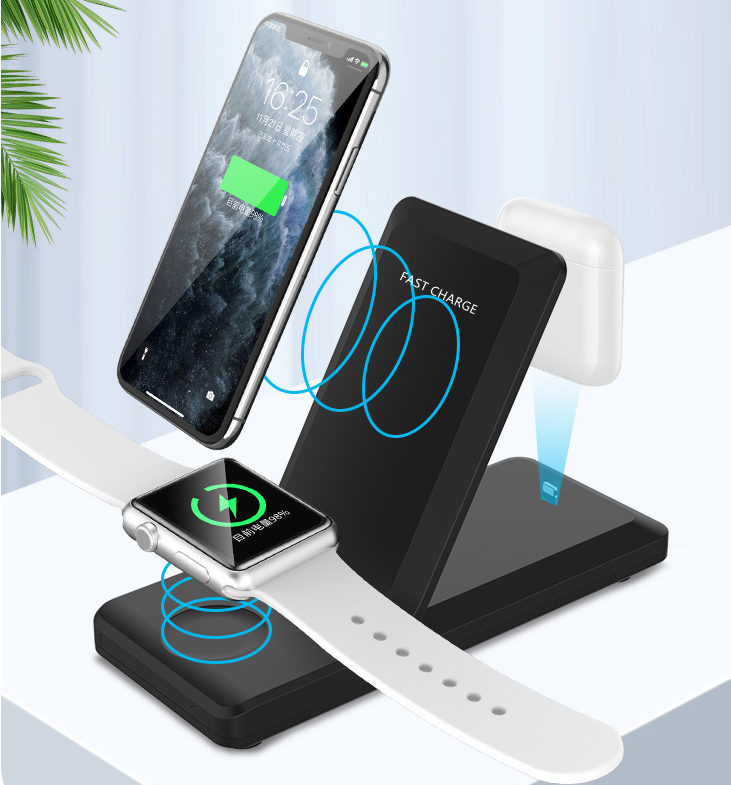 Folding three-in-one multifunctional wireless charger Phones DealSniper.net