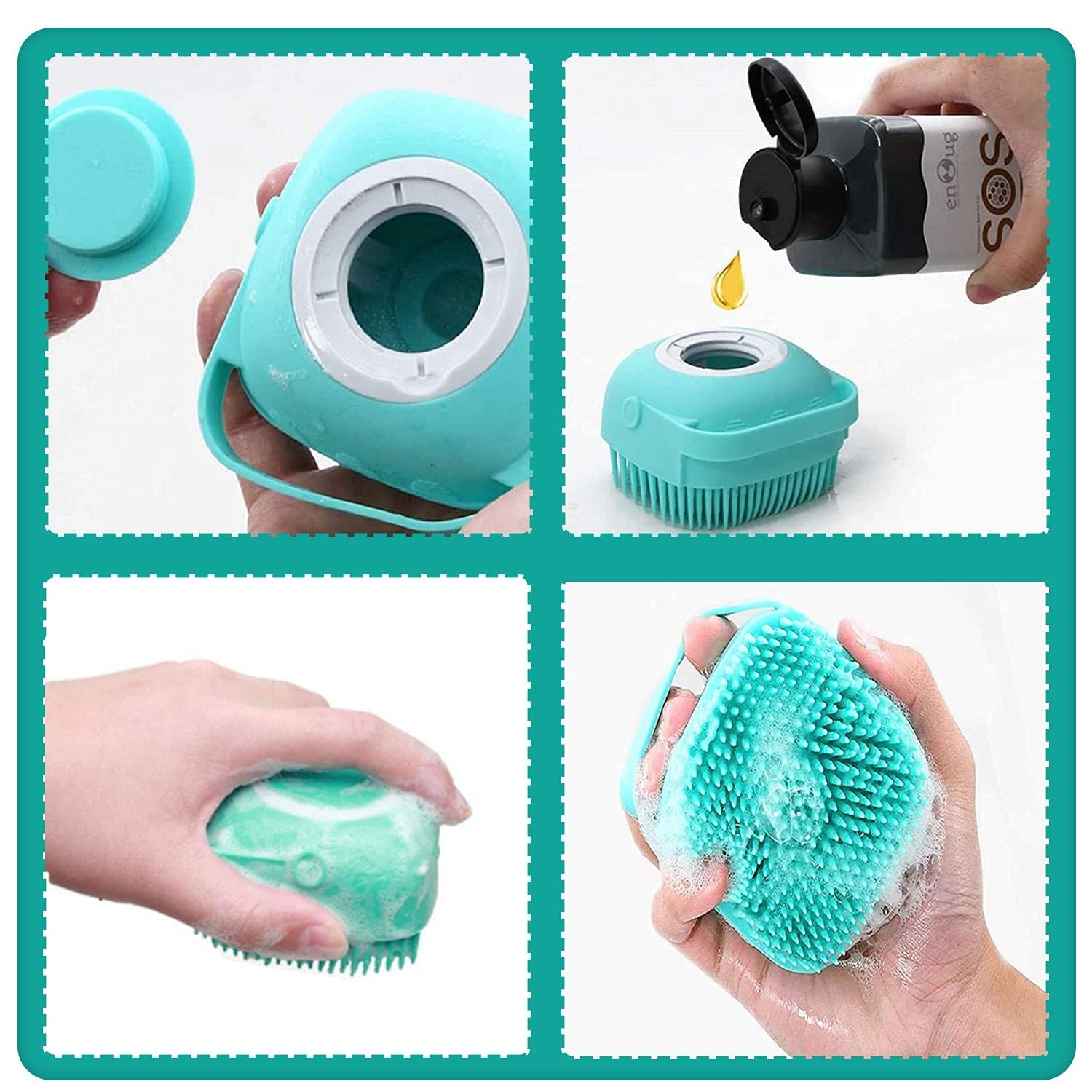 Pet Grooming Brush With Soap Dispenser Pets dealsniper-net