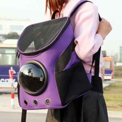 Cat&Dog Astronaut Capsule Backpack Pets dealsniper-net Purple