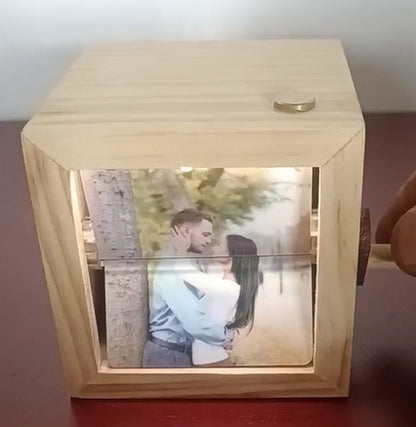 Photo Machine Hand Photo Album Light Up Creative Gifts Home Decor DealSniper.net Burlywood 16 photos No lights