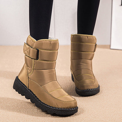 Snow Boots Winter Warm Plush Shoes Women Waterproof Low Heels