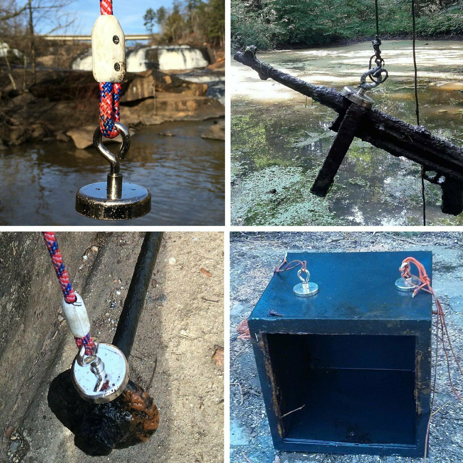 Fishing Magnet with Lifting Ring Magnetic Retrieving Lake Treasure Hunt Collects Outdoor DealSniper.net