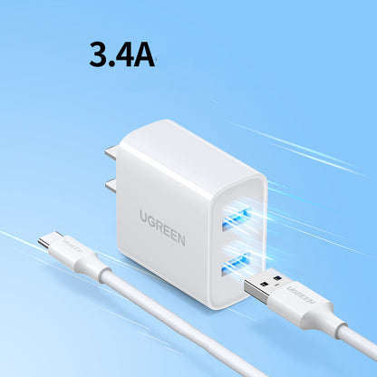 20W Dual-port Charging Head Multi-port Usb Universal Data Cable Electronics DealSniper.net 3.4A Android suit US