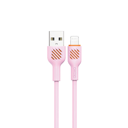 KP-317 Fast-Charging Data Cable 65W Thickened Charging Cable Electronics Gym From House Pink USB to Lightning