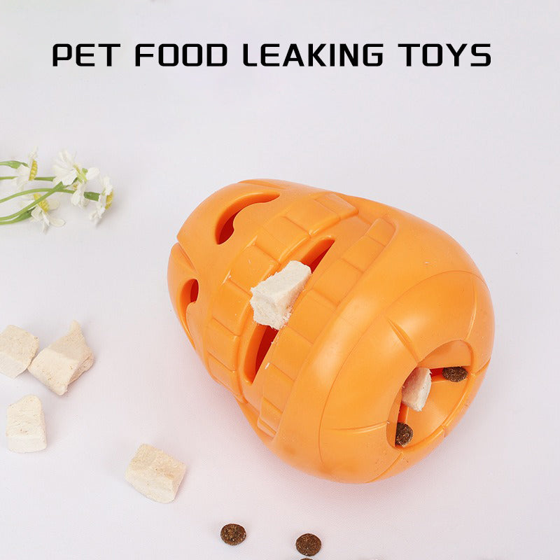 Interactive Dog Chew Toy Halloween Pumpkin Shaped Pets Gym From House