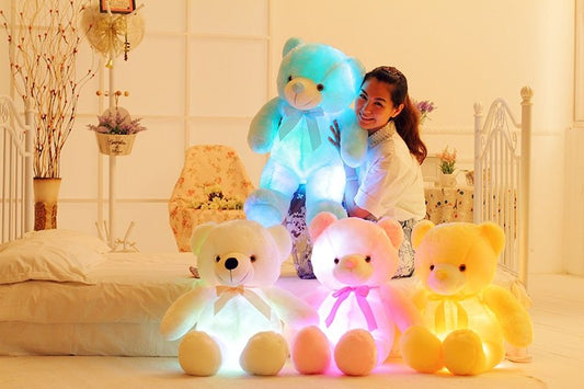 Creative Light Up LED Teddy Bear Stuffed Animals Plush Toy Kids dealsniper-net