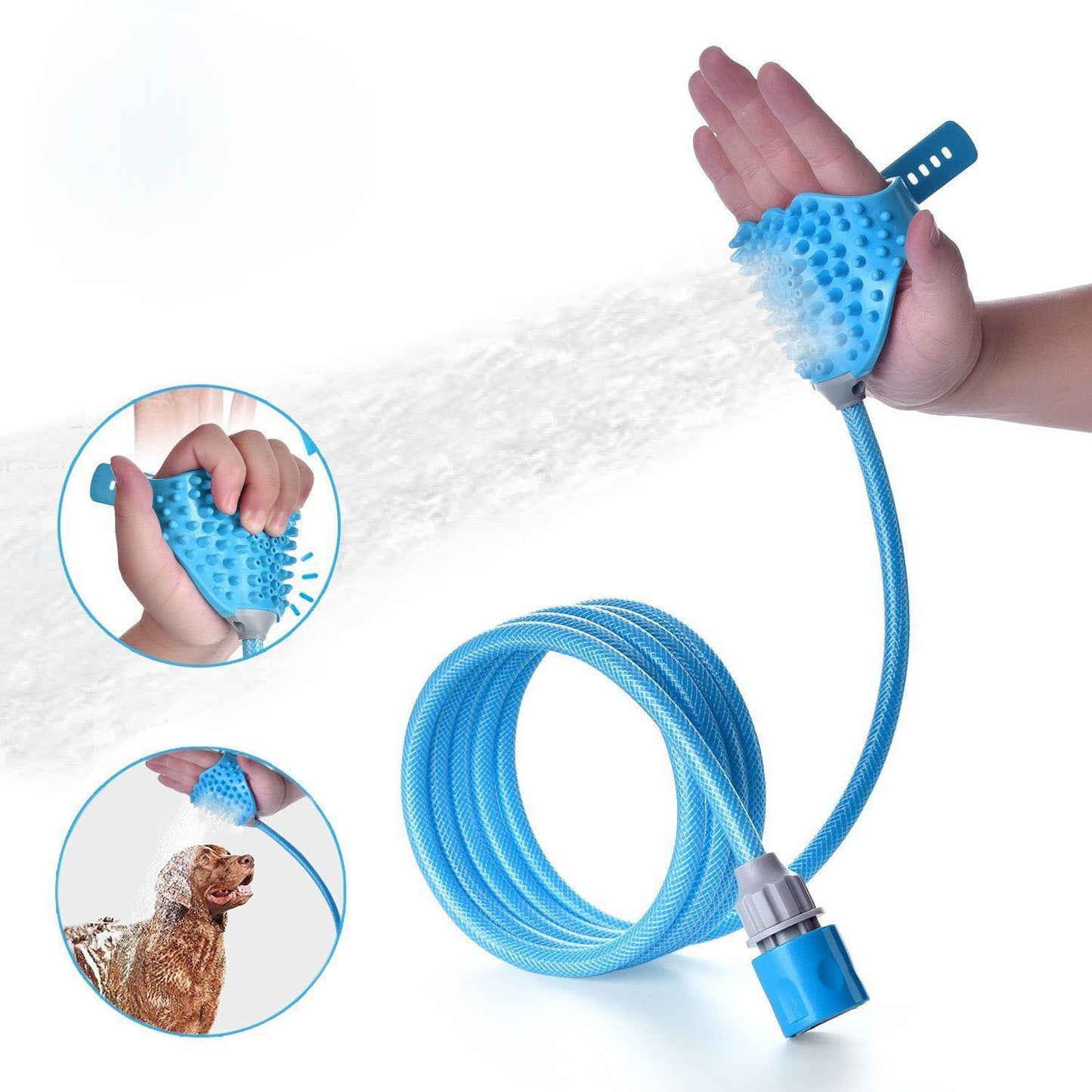 Pet Bathing Tool The Ultimate Shower Companion For Your Pet Pets dealsniper-net Blue