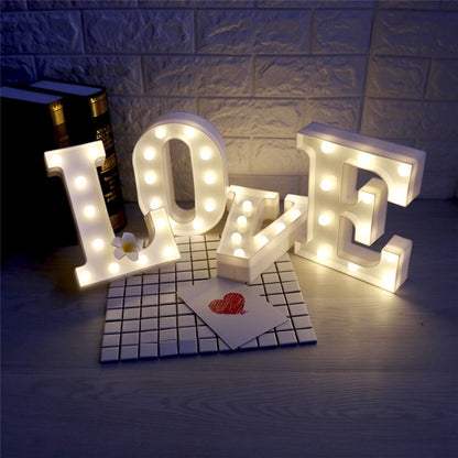 26 Letters White LED Night Light Marquee Sign Alphabet Lamp Home dealsniper-net