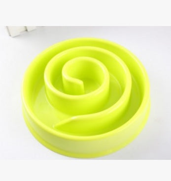 Anti-choke Bowl Plastic Dog Bowl Healthy Feeder Pets dealsniper-net Green B