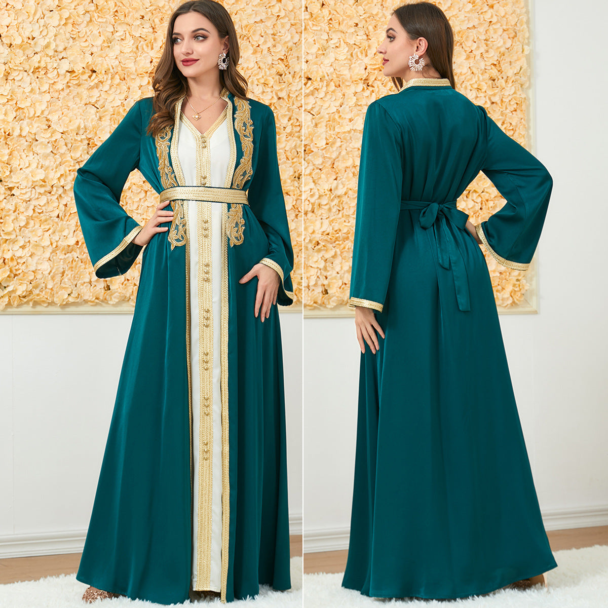 Women's Wear A Two-piece Foreign Trade Dress Women dealsniper-net Dark green 2XL