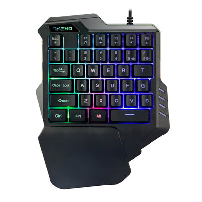 One-Handed Mechanical Gaming Keyboard RGB Backlit Portable Mini Gaming Keypad Game Controller Electronic dealsniper-net G30