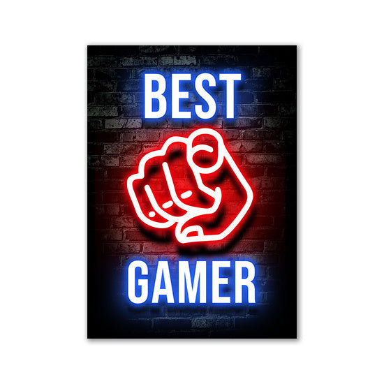Nordic Neon Advertising Game Canvas Core Home Decor DealSniper.net 05style 30x40cm