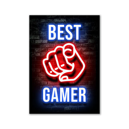 Nordic Neon Advertising Game Canvas Core Home Decor DealSniper.net 05style 30x40cm