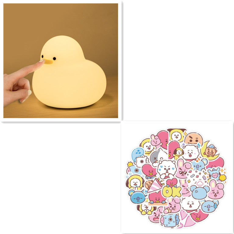 Duck Silicone Lamp USB Rechargeable Dimmable House DealSniper.net Yellow light set USB