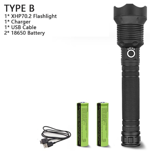 XHP70.2 Powerful Usb Led Flashlight Home DealSniper.net P70.2+18650 AU