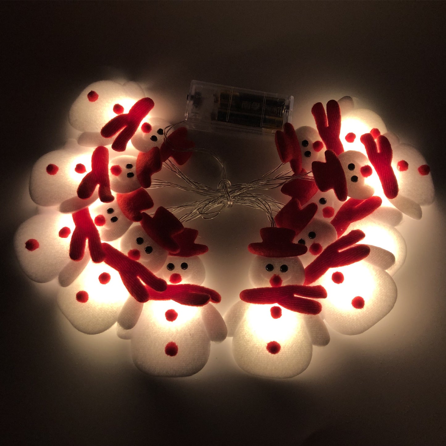 Christmas Decoration Snowman LED String Lights Garland Holidays DealSniper.net Snowman 1.65meter USB version