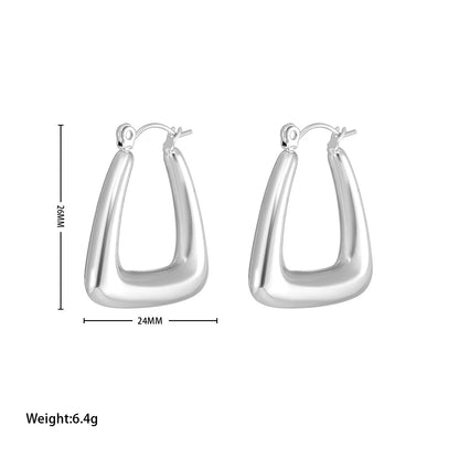 Fashion Wild U-shaped Hollow Earrings Cold Wind Simple Earrings Jewelry dealsniper-net