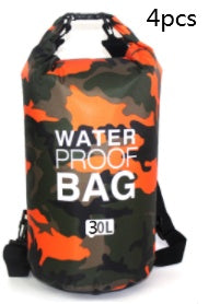 Outdoor Waterproof Bag Camouflage Polyester Double Shoulder Outdoor Gym From House Orange 30L 4PCS