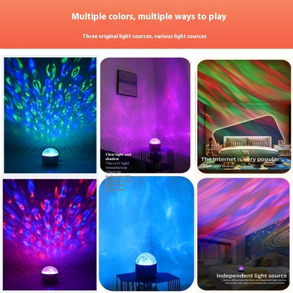 Rotating Polar Light Water Ripple Ambience Light Usb Home Decor Gym From House