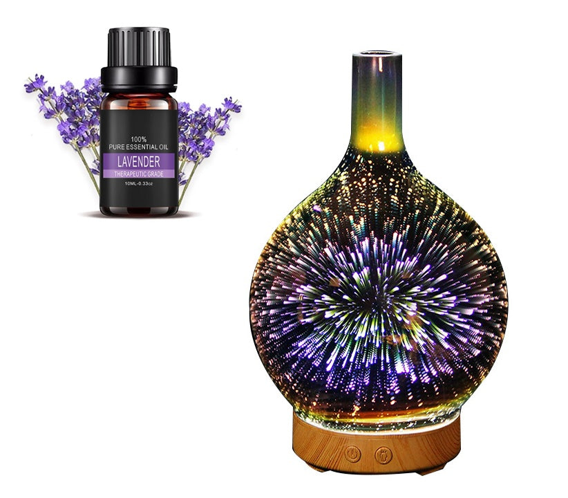 3D Firework Glass Vase Shape Aroma Diffuser 7 Color Led Night House DealSniper.net