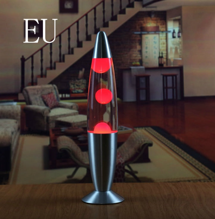 Metal Bottom Wax Lamp Volcano Lava Lamp Home Decor dealsniper-net Red EU