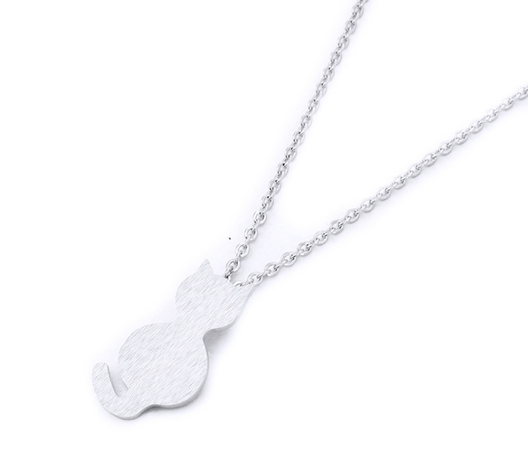 Plating alloy women's necklace trend fashion pet cat necklace Jewelry dealsniper-net Silver