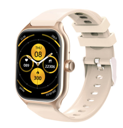 Bluetooth Smart Watch Full Touch Screen Heart Rate Jewelry Gym From House Golden silicone strap