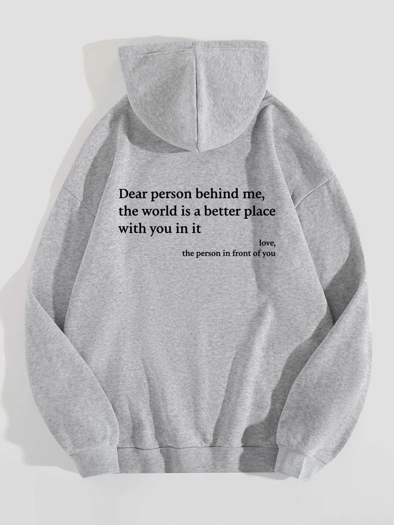 Dear Person Behind Me,the World Is A Better Place,with You In It,love Deals dealsniper-net Grey 2XL