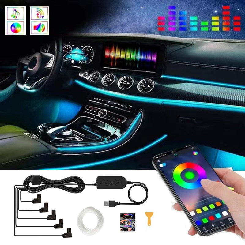 Car USB Atmosphere Light Modification Center Control Instrument Panel Vehicle dealsniper-net