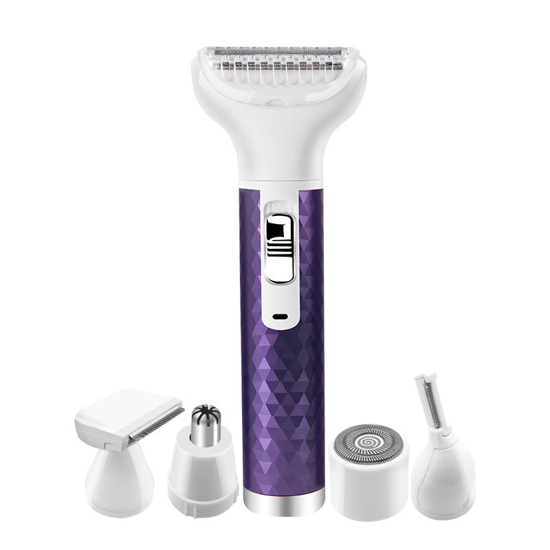 Portable Electric Razor For Women Body Nose Hair Trimmer Beauty dealsniper-net Purple USB