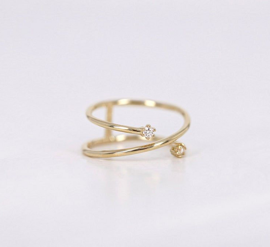 Zircon Flower Ring Women Fashion Ins Ring Jewelry dealsniper-net Picture color One size