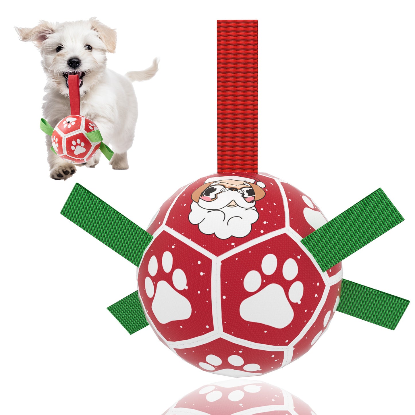 Interactive Dog Toys Dog Soccer Ball With Straps Pets dealsniper-net