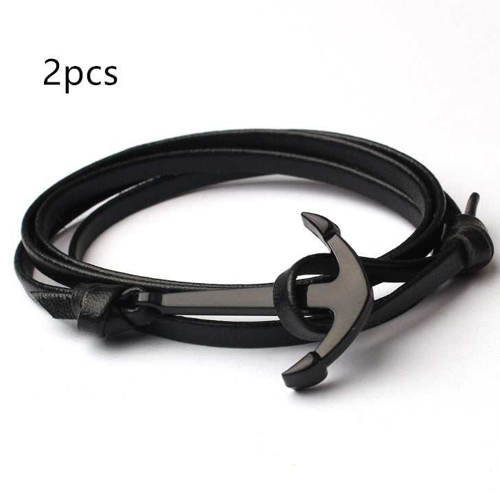 Anchor Bracelet Umbrella Black Pirate Anchor Hand Strap Gift Kids dealsniper-net A12 2pcs