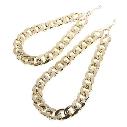 Pet Necklace Thick Gold Chain Plated Pets dealsniper-net Gold 1pcs 36cm