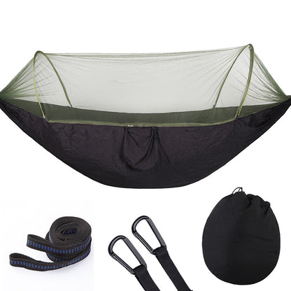 Fully Automatic Quick Opening Hammock With Mosquito Net Outdoor dealsniper-net Black 250x120cm