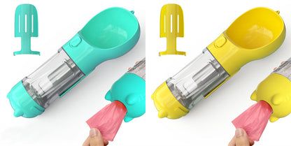 Pet Water Bottle Feeder Bowl Garbage Bag Storage Pets Gym From House Blue yellow pcs 300ml