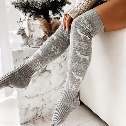 Winter Christmas Warm Knitted Women Stocking Beautiful Gifts