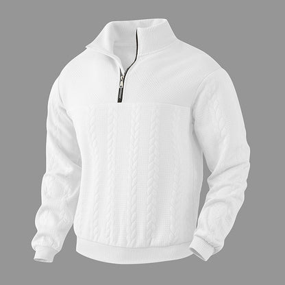Men's Jacquard Fall Winter Long-sleeved Warm Pullover Men Gym From House