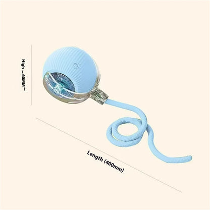 Electric Cat Toy Automatic Cat Ball Self-entertainment Rolling Ball Pets DealSniper.net Blue with rope Birdsong 1PC