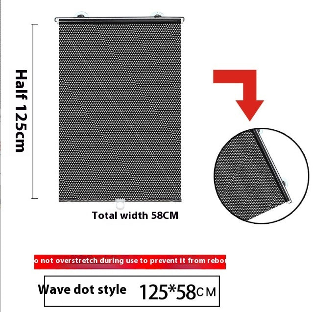 Household Window Sun Protection House DealSniper.net 58x125cm Black dots