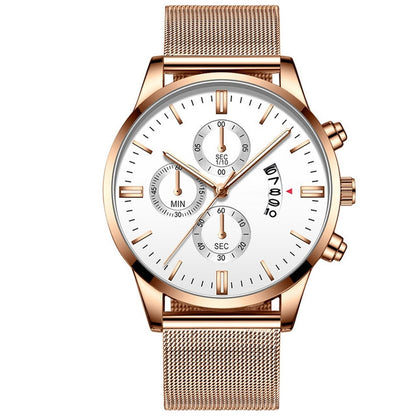 Mens Business Luxury Watches For Men Mesh Band Quartz Watch Jewelry Gym From House Rose Gold White