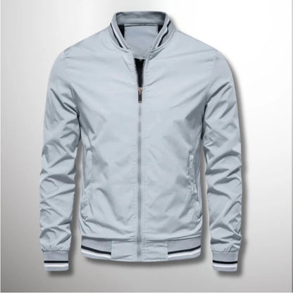 Men's Striped Zip-up Jacket With Pockets Fashion