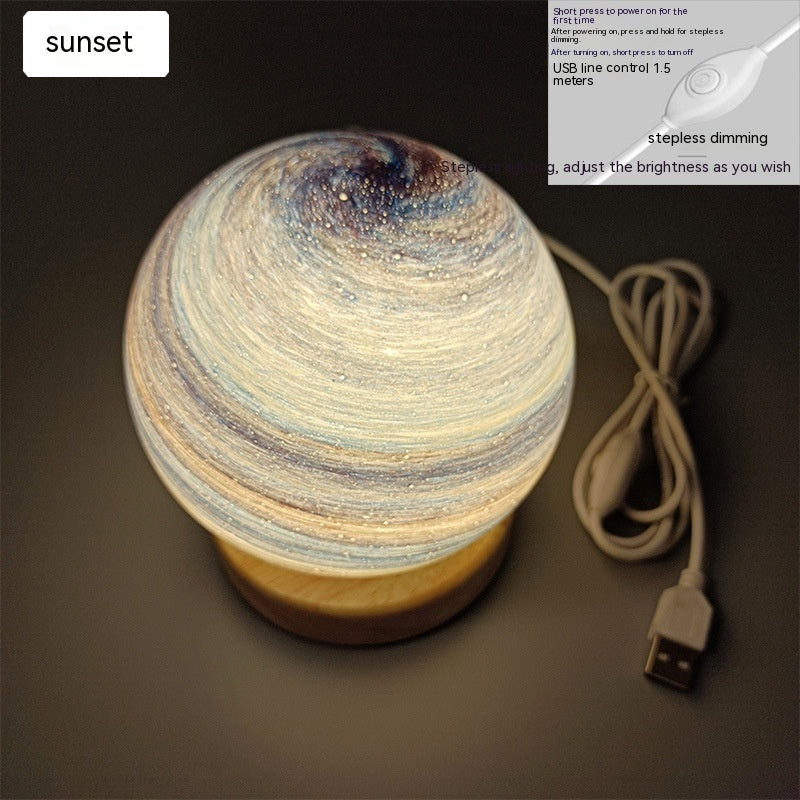 Lantern Sunset Table Lamp Atmosphere Rainbow Small Night Lamp Home Decor dealsniper-net Charging Touch Three Colors Upgraded Version Sunset 120mm