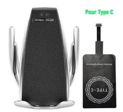 Car Wireless Charger 10W Induction Car Fast Wireless Charging With Car Phone Holder S5 Vehicle dealsniper-net Type C 1