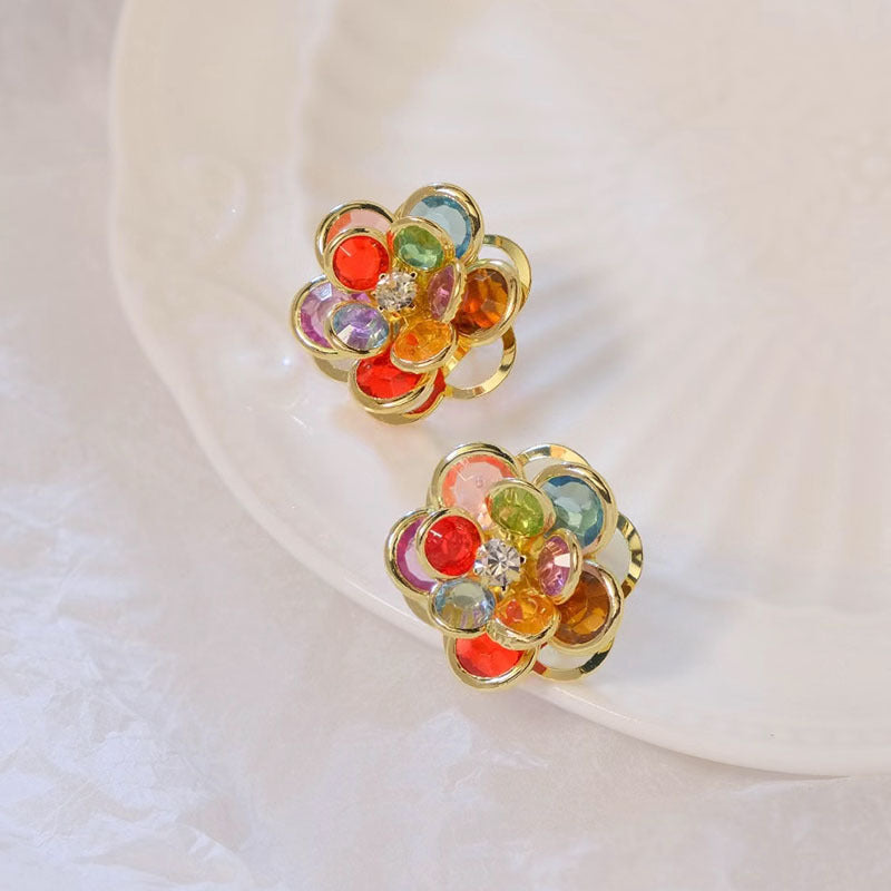 Female Sweet And Simple Small Flower Stud Earrings Jewelry dealsniper-net