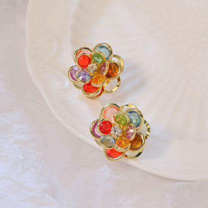 Female Sweet And Simple Small Flower Stud Earrings Jewelry dealsniper-net