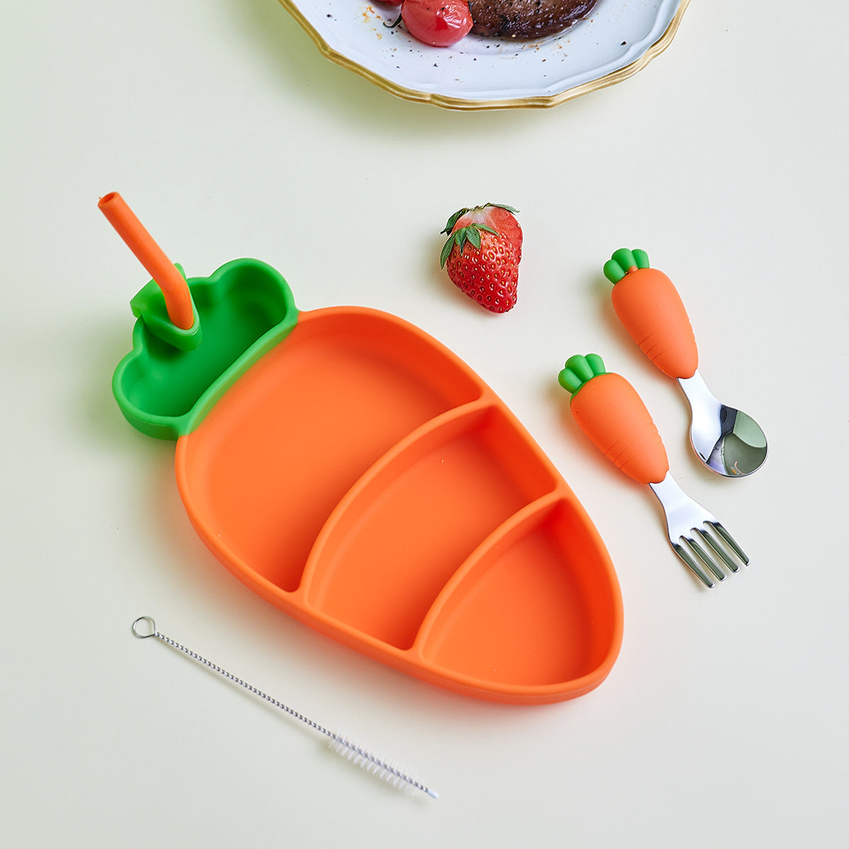 Children's Silicone Dining Plate Set Kitchen DealSniper.net