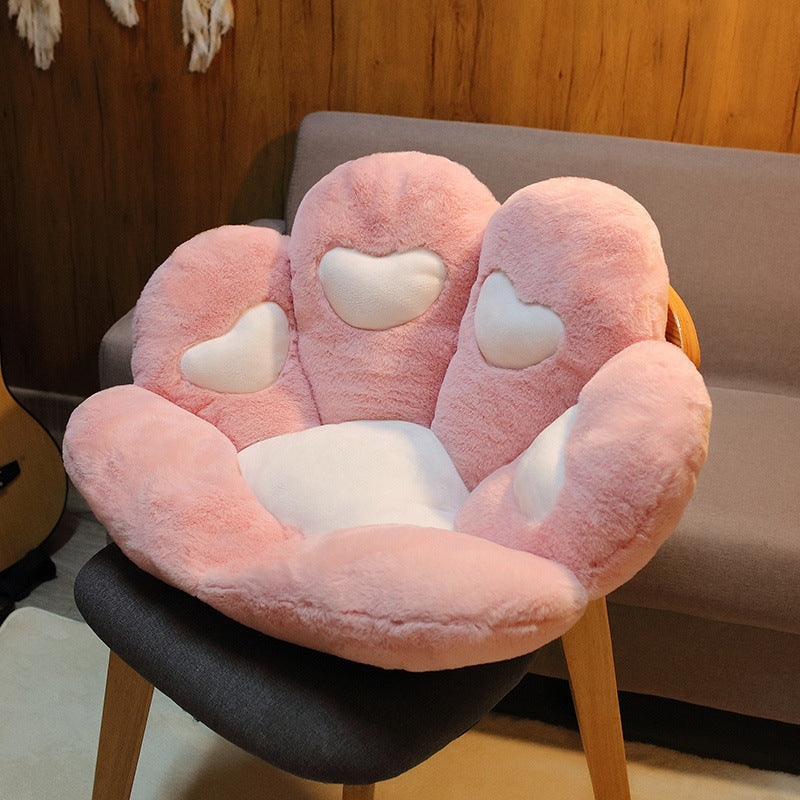 Cute Cat Paw Back Pillows Plush Chair Cushion Animal Child Seat Home dealsniper-net Pink 7060cm